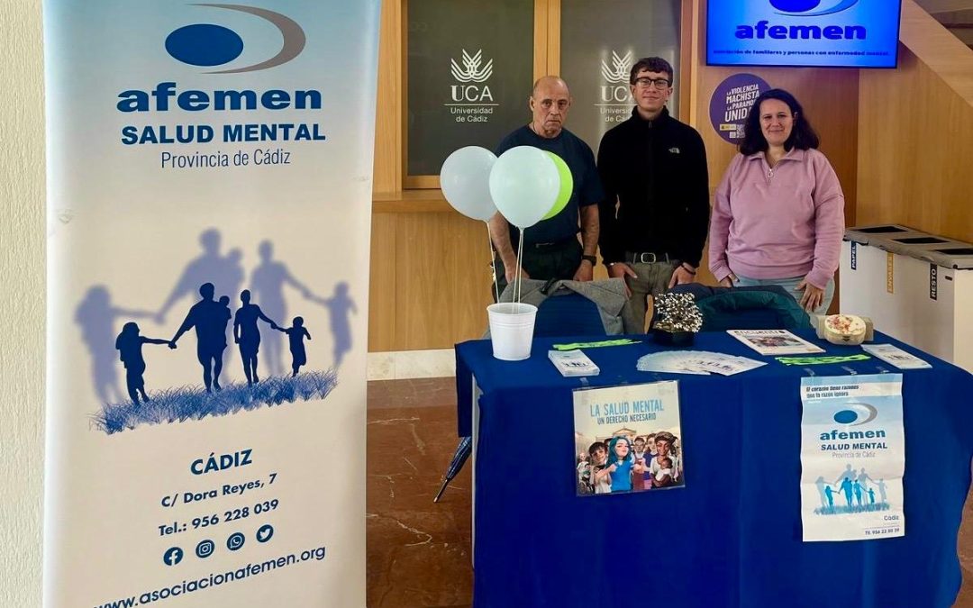 AFEMEN CÁDIZ SENSIBILIZA SOBRE SALUD MENTAL EN LA FACULTAD DE MEDICINA
